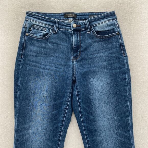 Judy Blue Jeans Women's 9/29 Slim Fit Skinny Leg Blue Stretch Denim Mid Rise - Picture 2 of 13